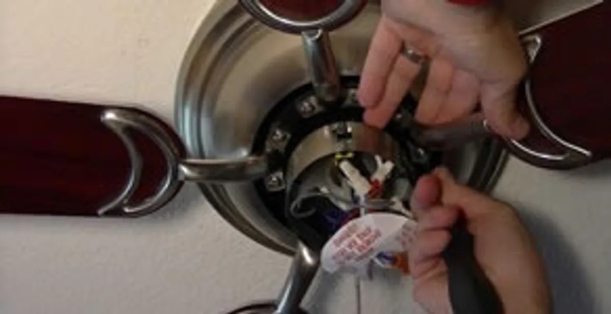 Ceiling fan installation with electrical wiring and mounting by professional electrician in Bloomington, IN