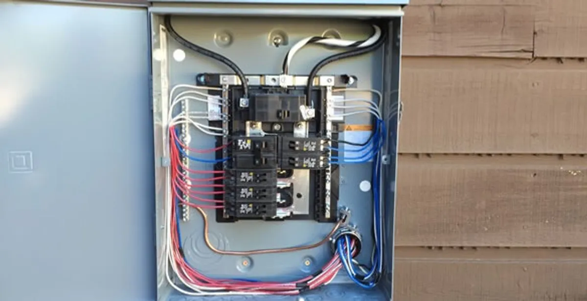 electrical panel upgrade service featuring newly installed electrical panel wired by licensed electricians in Bloomington, IN