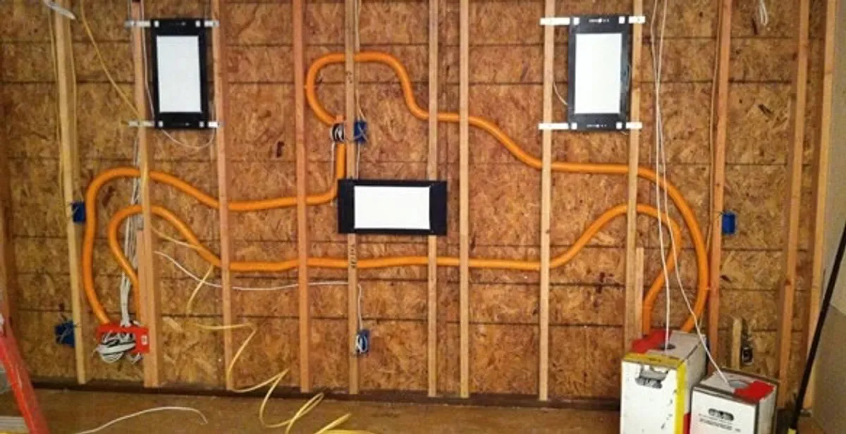 new construction wiring project displaying complete electrical system layout installed by professionals in Bloomington, IN