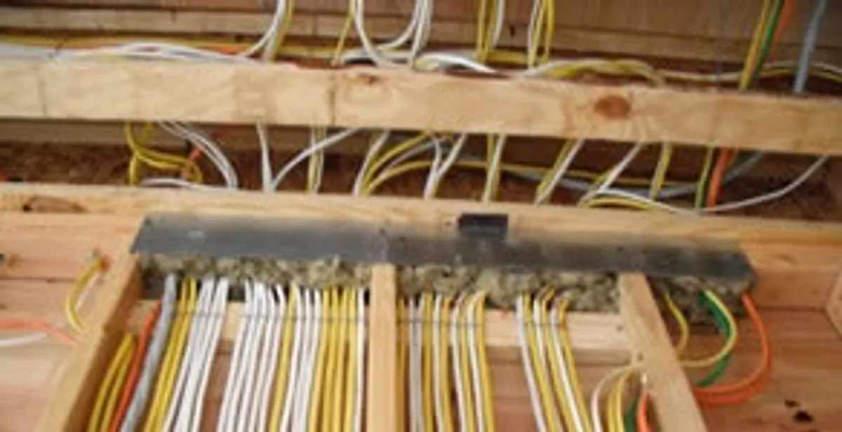 new construction wiring services with organized electrical rough-in performed by licensed electricians in Bloomington, IN