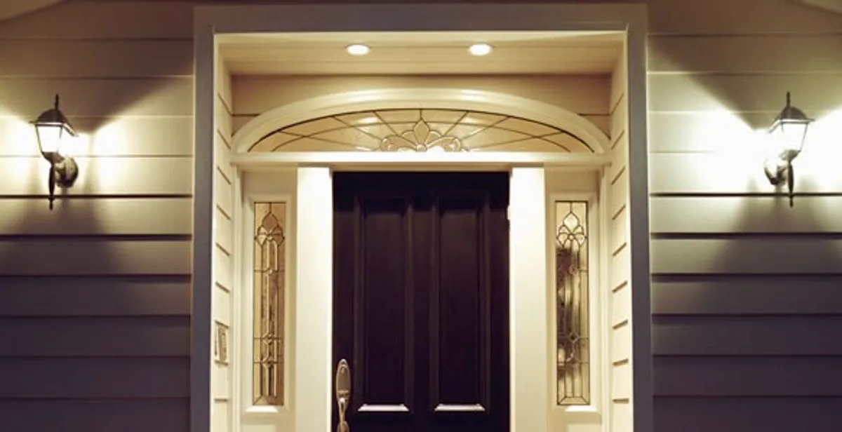 security light installation services with professionally installed entryway lighting in Bloomington, IN