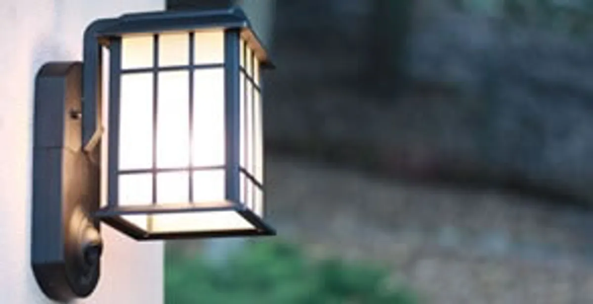 security light installation services with professionally mounted exterior wall light in Bloomington, IN